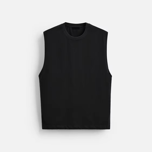 Custom High-Quality Men's 100% Cotton Custom Logo Sleeveless <b>Vest</b> Singlets Tank Top Workout Wear <b>Vest</b> for Men Gear - Product Image 3