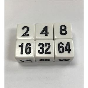 Premium White Acrylic <b>Backgammon</b> Doubling Cube 16mm 20mm Engraved Number Dice Table <b>Board</b> Game Spare Accessories Doubling Cube - Product Image 1
