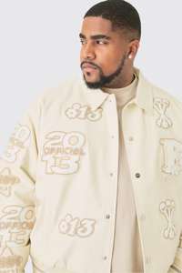 Low MOQ Custom Letterman Varsity <b>Quilted</b> Streetwear Winter Warm Front Logo Windproof Outdoor Jacket for Men - Product Image 3