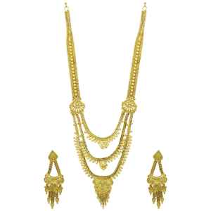 Collares Largos Rani Haar de Latón Chapado en Oro de 14K, 18K y 24K, Diseño Turco Tradicional, Joyería Rellena de Oro, Oro Joyería - Product Image 2