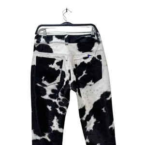 Wholesale High Quality Cowhide Leather Pants for <b>Men</b> Hot Selling Solid Color High Waist Heavyweight Casual Pants Sale - Product Image 4