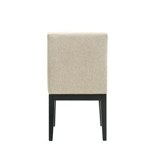 Juego de 2 Sillas de Comedor Froja en Tela Beige y Acabado Negro - Product Image 6