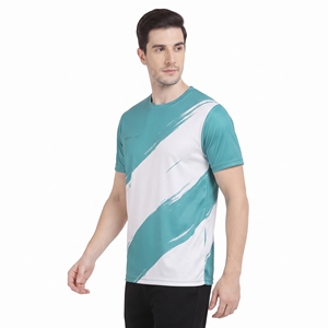 T-shirt de sport personnalisé pour homme, sublimation intégrale, tee-shirt athlétique respirant à manches courtes, haut de performance pour l'entraînement - Product Image 3