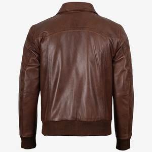 Hot Selling Custom Logo Brown Collar jacket for men Vintage Leather men's jackets Jackets High Quality Winter Jacket Streetwear - Product Image 2