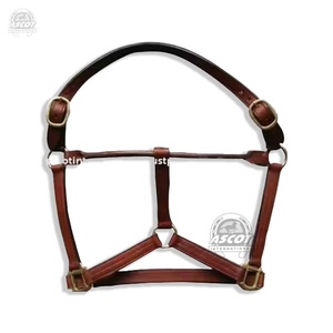 Diseñador occidental Inglés Saddle Horse Halter Premium Negro Marrón Cuero con accesorios SS Precio asequible - Product Image 4