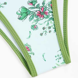Ensemble bikini 2 pièces pour femme, prix de gros abordable, en Spandex et Polyester, avec logo frontal, service OEM, fabricant pakistanais - Product Image 3