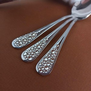 Rhinestone Teaspoon Set of 3 Elegant sparkling spoon for tea or coffee | Gift for Her | Crystal Decor Spoon party decor coffeemu - Product Image 2