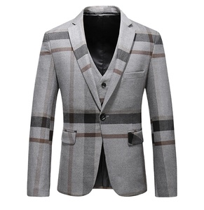 Chaqueta de Traje para Novio, Estilo Ejecutivo, Blazers para Padrinos de Boda, Color Sólido, Corte Entallado - Product Image 2