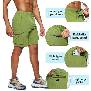 Shorts de sport en gros, ultra-légers, en tissu Ripstop, pour la randonnée et l'entraînement en extérieur, personnalisation de la marque - Product Image 4