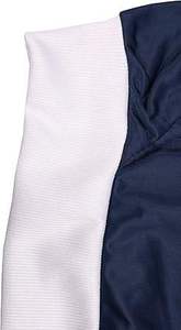 Chándal unisex azul marino con chaqueta de cremallera completa y paneles blancos, y pantalones a juego. Diseño deportivo transpirable de poliéster para adultos. - Product Image 6
