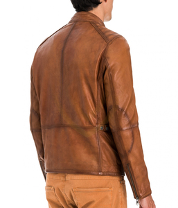 Chaqueta de Cuero Genuino Personalizada con Logotipo, Chaqueta de Cuero Duradera, Prenda Exterior de Moda, Precio de Fábrica, Chaquetas de Cuero Genuino para Hombre - Product Image 4