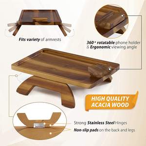 Table de canapé moderne en bois léger |   Plateau d'accoudoir antidérapant OEM pour canapé, idéal pour les mariages et le Ramadan |   Vente en gros - Product Image 3