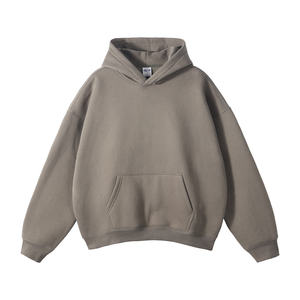 เสื้อฮู้ดดี้ผู้ชายแบบวินเทจ ผ้าฟลีซย้อมสี เสื้อสเวตเชิ้ตทรงหลวม สตรีทแวร์ลำลอง รับผลิตตามสั่งจำนวนมาก - Product Image 3