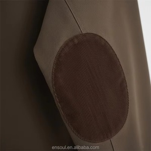 Veste en toile 100% coton, écologique, logo sur le devant, mode automne, veste décontractée pour homme, col rabattu, en toile de coton - Product Image 4