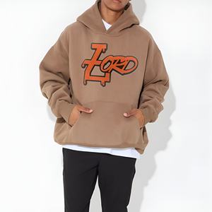 Sudadera con Capucha Oversize Color Caqui con Monograma, Estilo Casual Urbano, Mezcla de Algodón, Logotipo Personalizado, Proveedor OEM ODM, Fábrica - Product Image 3