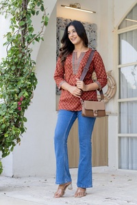 Women Print Ethnic Cotton <b>Kurti</b> Top - Product Image 4