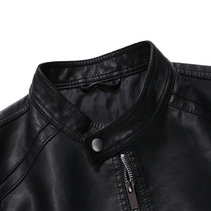 Custom Faux <b>Leather</b> <b>Jacket</b> Black Outwear Male PU <b>Leather</b> Coats Top Quality Motorcycle <b>Jacket</b> for <b>Men</b> - Product Image 4