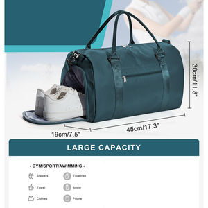 Bolsa Deportiva Personalizada al por Mayor con Logotipo, de Gran Capacidad, Multifuncional, con Correa de Hombro Desmontable, Impermeable, Elegante, de Poliéster - Product Image 3