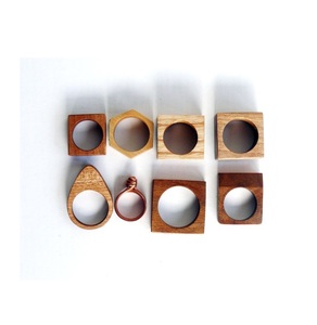 Wooden Napkin Ring Holder <b>High</b> Durability Natural Texture Elegant Dining <b>Table</b> Decor Wholesale Bulk <b>Kitchen</b> Accessories Supplier - Product Image 1