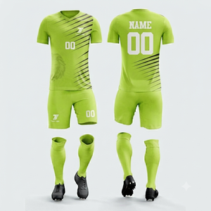 Conjunto de Uniforme de Fútbol Estampado de Última Moda para Adultos, Manga Corta, Secado Rápido, Uniforme de Fútbol de Alta Calidad con Nombre de Equipo Personalizado - Product Image 6