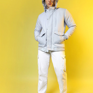 OEM Custom Men Plus Size Winter Quilted <b>Jacket</b> Waterproof Windbreaker Zipper Hoodie Embroidered Casual Snow Wear puffer hiking - Product Image 2