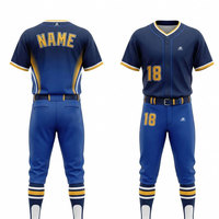 Ensembles d'uniformes de baseball sur mesure en gros, respirants, à manches courtes, imprimés, vêtements de sport, nouvelle arrivée