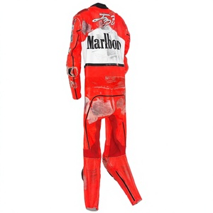 Traje de Carreras MotoCP de Jean Michel Bayle, Modelo Ramaha, 1 Pieza, Cuero Vacuno/Canguro, Mono para Motociclismo/Pista, con Protección Nivel 2 - Product Image 2