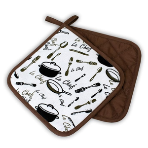 Cotton Linen Heat Resistant Oven Gloves & <b>Pot</b> <b>Holder</b> Set Custom OEM Manufacturer Wholesale - Product Image 2