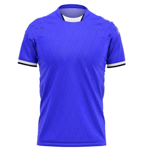 Maillot de football dégradé pour homme, manches courtes, en polyester anti-humidité, vêtement de sport toutes saisons, col rond, coupe classique - Product Image 2