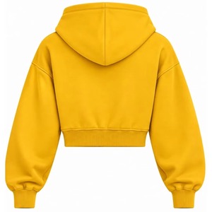 Sudadera con capucha amarilla con cremallera y bordado de letras griegas azules, logotipo de la hermandad Sigma Gamma Rho, sudadera de forro polar personalizada con bolsillo canguro - Product Image 4