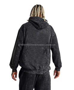 Sweat à capuche léger en coton 100% respirant pour homme, streetwear d'hiver, logo personnalisé - Product Image 6