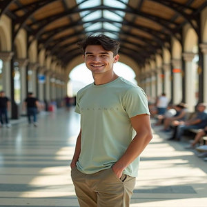 Haute qualité 100% coton lourd Boxy T-shirts OEM ODM décontracté surdimensionné Logo T-shirts pour hommes couleur unie T-shirts vierges - Product Image 1