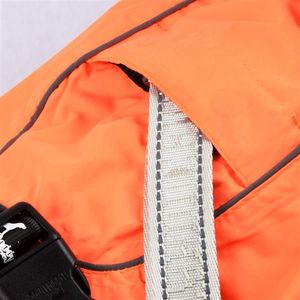 Small Dog Coats Waterproof Warm Sport Vest with Adjustable Drawstring Orange SI Pet Clothes - Product Image 4