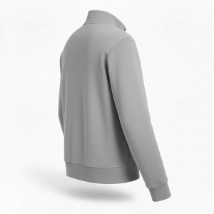 Sweat-shirt polaire demi-zip pour homme, col montant tricoté, avec poches, personnalisable, éco-responsable - Product Image 4