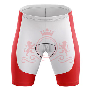 Ensemble maillot et short de cyclisme pour homme, rouge avec accents noirs, respirant, polyester, design sans coutures, pour adultes - Product Image 6