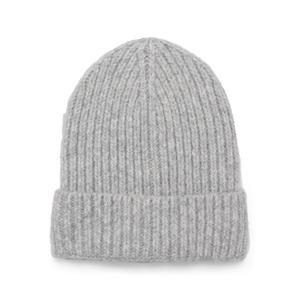 Bonnet tricoté personnalisable 100 % acrylique, couleur unie, avec logo brodé, unisexe, à revers, doux, chaud, design côtelé - Product Image 1