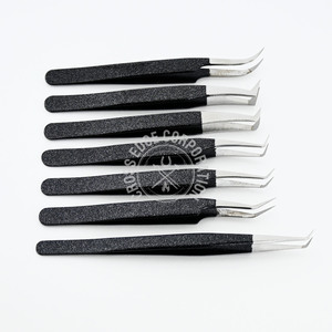 Pinzas de pestañas clásicas curvas profesionales herramientas de maquillaje 35 45 90 grados pinzas de extensión de pestañas pinzas de aislamiento herramienta de belleza - Product Image 6