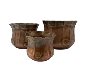 Nueva maceta personalizable de aluminio dorado para interiores/exteriores, macetas con acabado recubierto de polvo para jardín, decoración del hogar, macetas y macetas - Product Image 5