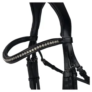 Bridon en cuir véritable de qualité supérieure, équipement d'équitation sur mesure en gros au meilleur prix - Product Image 6