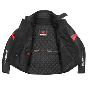 <b>Men's</b> Leather Racing <b>Jacket</b>-Plus Size Breathable Waterproof Motorcycle Protective Gear for off Road <b>Bike</b> Riding with Front Logo - Product Image 4