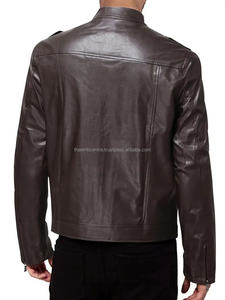 Chaqueta de cuero de moda personalizada para hombre recién llegada ropa de moda nuevo estilo 2024 venta directa de fábrica chaqueta de cuero para hombre - Product Image 2