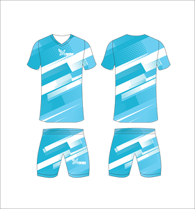 Conjunto de Camiseta de Fútbol Sublimada para Hombre, Cuello en V, Manga Corta, Estampado Geométrico, Absorbe la Humedad, Ajuste Atlético, Uniforme al por Mayor - Product Image 3