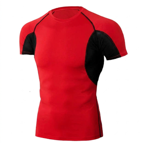 Camiseta de Compresión para MMA y BJJ, para Entrenamiento, Unisex, de Spandex/Poliéster, Manga Corta, Teñida, UPF50+, Secado Rápido, 220g - Product Image 3