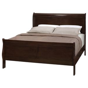 Letto a slitta Queen in finitura Cappuccino, struttura in legno artigianale con linee eleganti e raffinate - Product Image 3