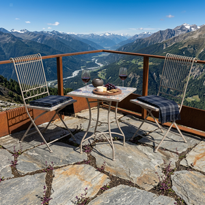 Ensemble bistrot mosaïque en métal antique avec <span class=keywords><strong>table</strong></span> <span class=keywords><strong>pliante</strong></span> et chaises à dossier haut, plateau décoratif en carreaux, mobilier de <span class=keywords><strong>jardin</strong></span>, patio, café, balcon, ensemble de salle à manger - Product Image 3