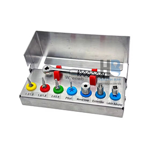 Kit de retrait d'implants dentaires en acier inoxydable, comprenant tournevis, clé dynamométrique, cliquet et ensemble d'expanseurs osseux, outils dentaires professionnels de précision - Product Image 1