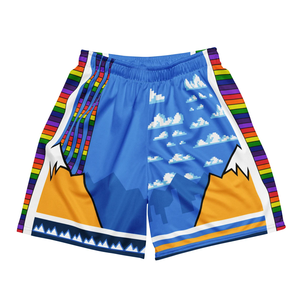 กางเกงบาสเก็ตบอลชายแบบ OEM สั่งทำพิเศษ ผ้าตาข่าย แห้งเร็ว พิมพ์ลายแบบ Sublimation มีเชือกผูก ป้ายยี่ห้อส่วนตัว ชุดยูนิฟอร์มทีมกีฬา - Product Image 1