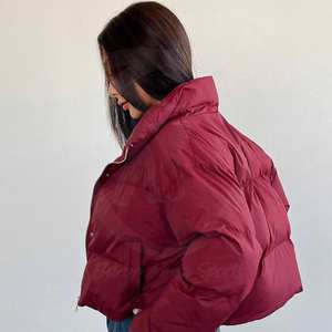 Veste courte matelassée pour femme, veste d'hiver rembourrée - Product Image 3