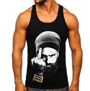 Camiseta sin mangas de punto transpirable para hombre, estilo chaleco deportivo informal de verano, material ligero con corte de axila caída, venta al por mayor - Product Image 1