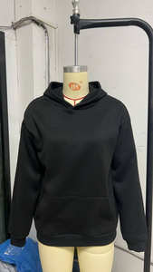 Sudadera con Capucha para Hombre, Casual, Sexy, de Manga Larga, Color Sólido, Espalda Descubierta, Malla Transparente, 100% Algodón, Tallas Grandes - Product Image 6